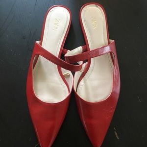 Zara red flats